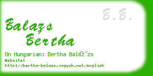 balazs bertha business card